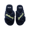 Seattle Seahawks NFL Womens Script Wordmark Fur Cross Slide