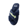 Seattle Seahawks NFL Womens Script Wordmark Fur Cross Slide