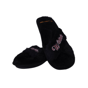 Washington Commanders NFL Womens Script Wordmark Fur Cross Slide