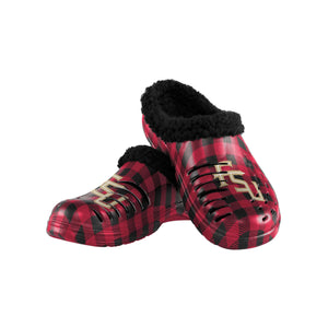 Florida State Seminoles NCAA Mens Sherpa Lined Buffalo Check Clog