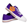 Clemson Tigers NCAA Mens Low Top Big Logo Canvas Shoes