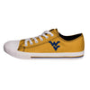 West Virginia Mountaineers NCAA Mens Low Top Big Logo Canvas Shoes