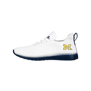 Michigan Wolverines NCAA Mens Gradient Midsole White Sneakers