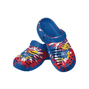 Kansas Jayhawks NCAA Mens Tie-Dye Clog With Strap