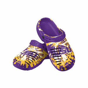 LSU Tigers NCAA Mens Tie-Dye Clog With Strap