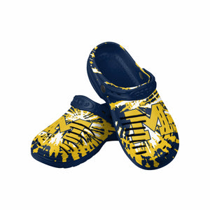 Michigan Wolverines NCAA Mens Tie-Dye Clog With Strap