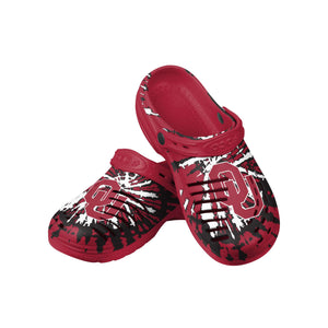 Oklahoma Sooners NCAA Mens Tie-Dye Clog With Strap