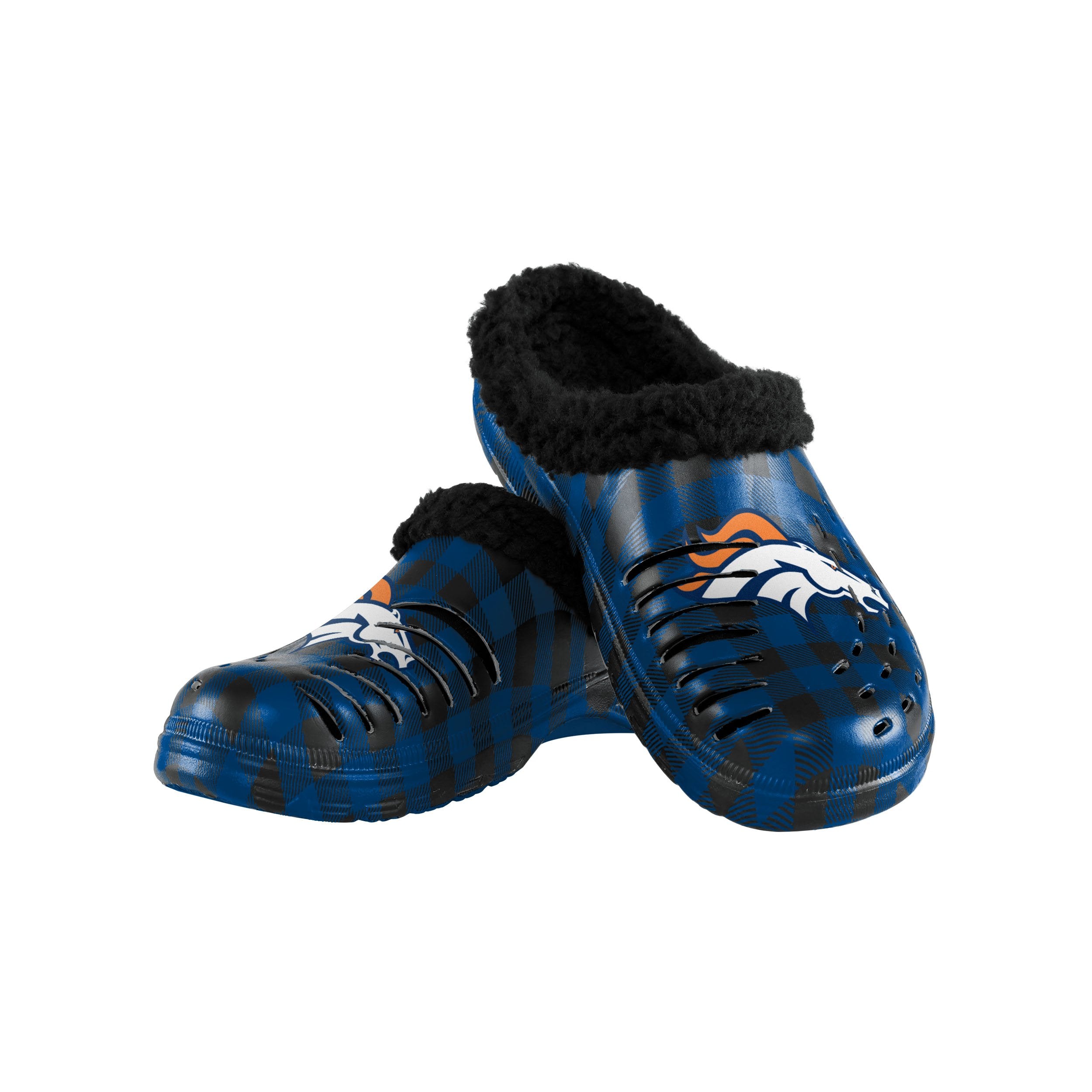 FOCO Denver Broncos Men's Raised Slide Sandals 