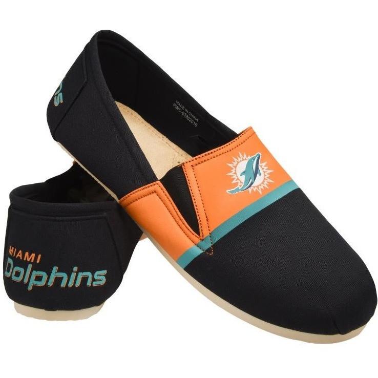 NFL-Licensed Miami Dolphins Women's Canvas Sneakers