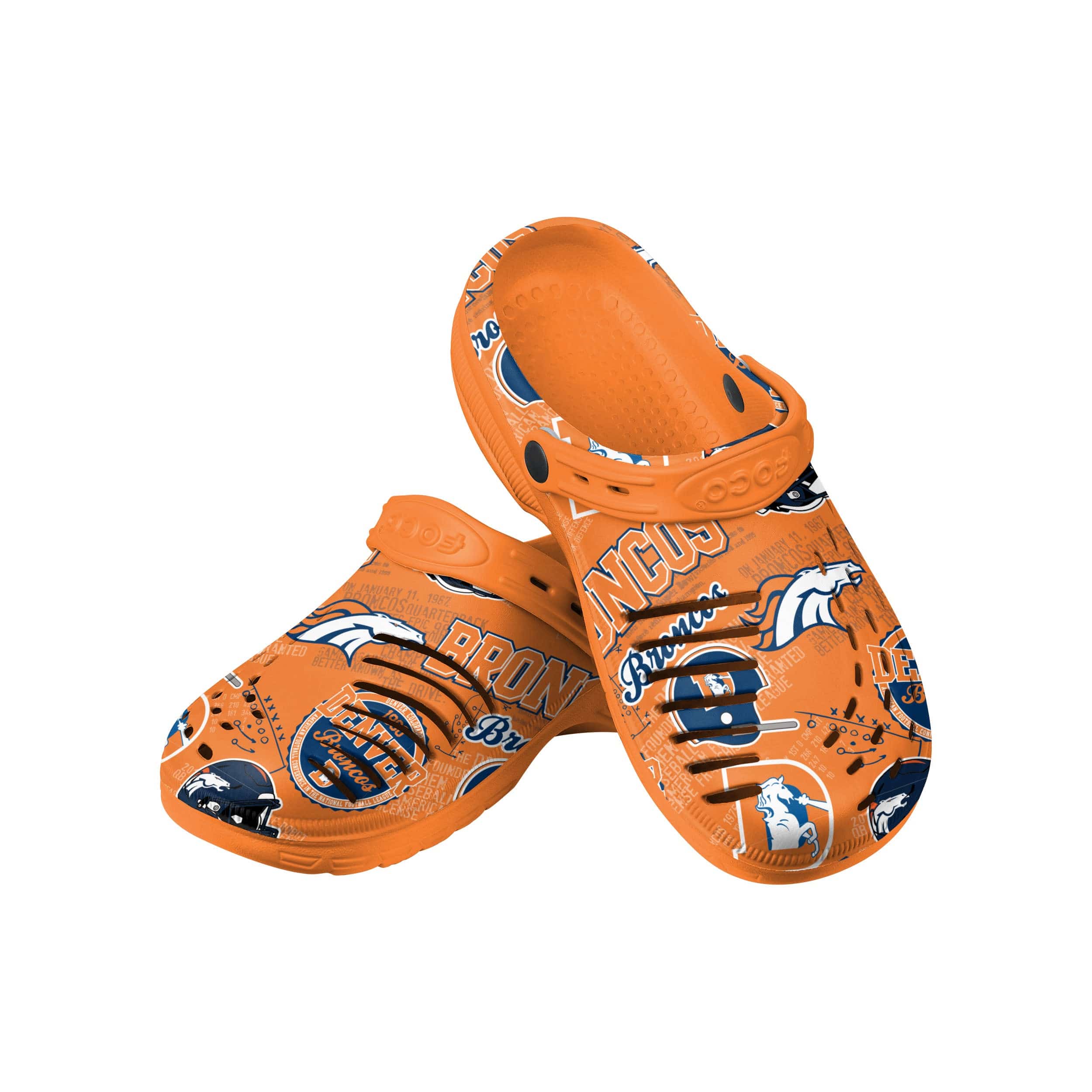 全国送料無料の通販 Denver Broncos NFL Mens Historic Print Clog With Strap 記念グッズ