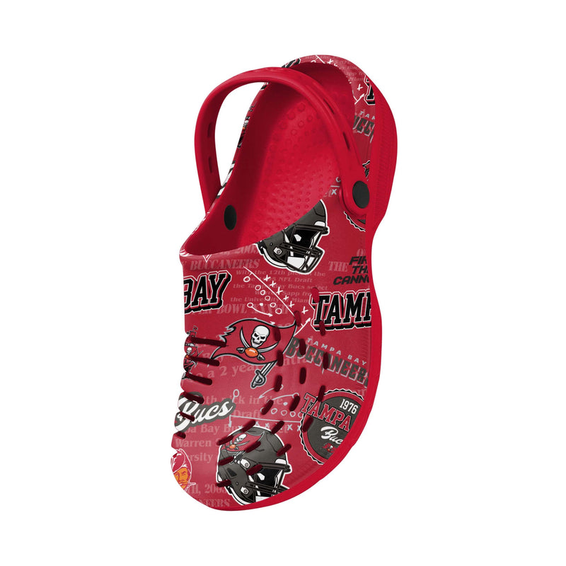 Tampa Bay Buccaneers NFL Mens Historic Print Clog with Strap