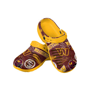 Washington Commanders NFL Mens Historic Print Clog With Strap