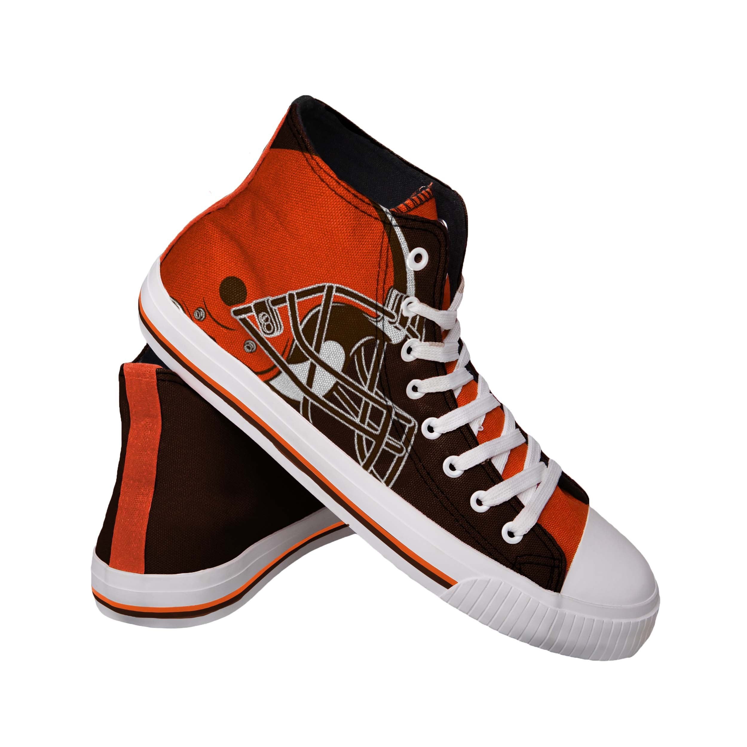 Cleveland Browns NFL Mens Low Top Big Logo Canvas Shoes