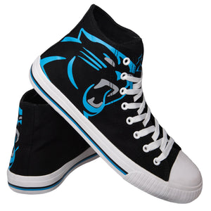 Carolina Panthers NFL Mens High Top Big Logo Canvas Shoes