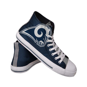 Los Angeles Rams NFL Mens High Top Big Logo Canvas Shoes
