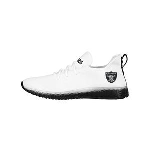 Las Vegas Raiders NFL Mens Gradient Midsole White Sneakers