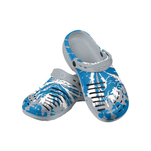 Detroit Lions NFL Mens Tie-Dye Clog With Strap