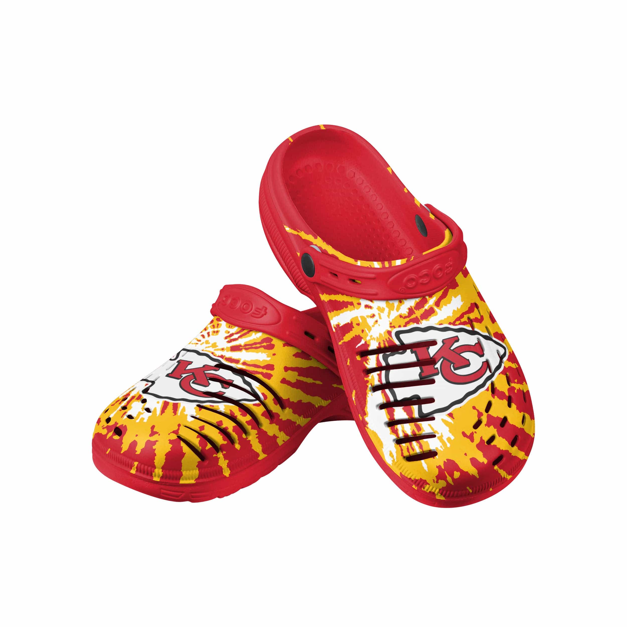 Kansas City Chiefs Color Splash Crocs Clogs - Tagotee