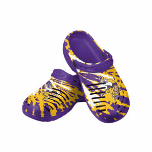 Minnesota Vikings NFL Mens Tie-Dye Clog With Strap