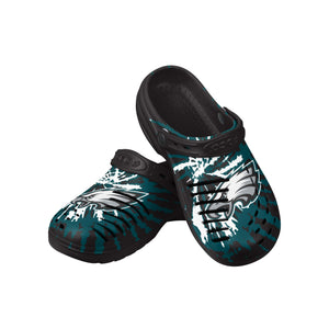 Philadelphia Eagles NFL Mens Tie-Dye Clog With Strap