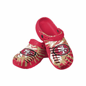 San Francisco 49ers NFL Mens Tie-Dye Clog With Strap