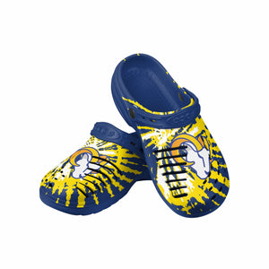 Los Angeles Rams NFL Mens Tie-Dye Clog With Strap