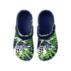 Seattle Seahawks NFL Mens Tie-Dye Clog With Strap