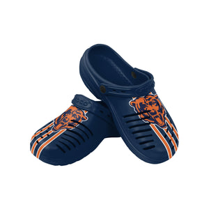 Chicago Bears NFL Mens Team Stripe Clog With Strap