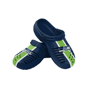 Seattle Seahawks NFL Mens Team Stripe Clog With Strap