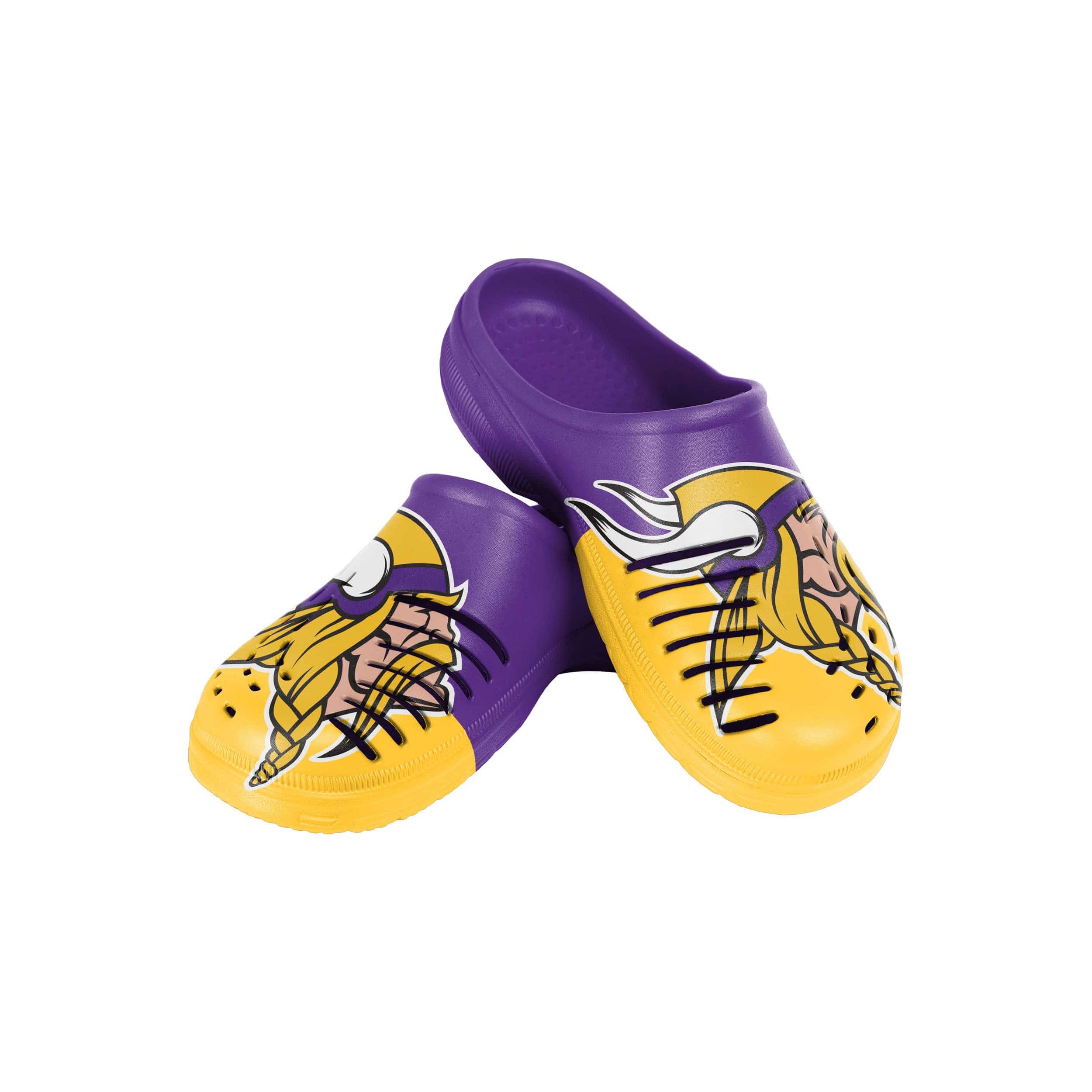 Minnesota Vikings Youth Team Colorblock Slide Slippers