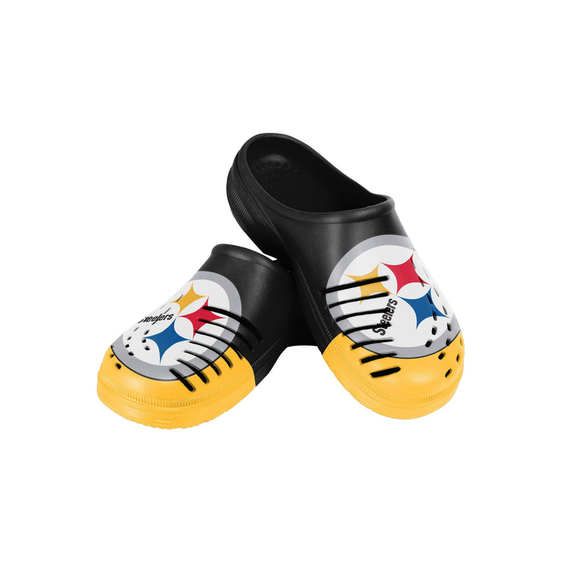 Pittsburgh Steelers Womens Floral White Clog, Size: S