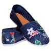 New England Patriots NFL Womens Floral Canvas Shoes