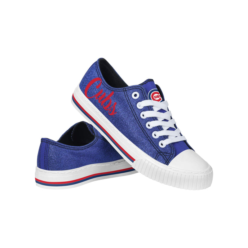 Chicago Cubs Youth Big Logo Low-Top Canvas Shoes