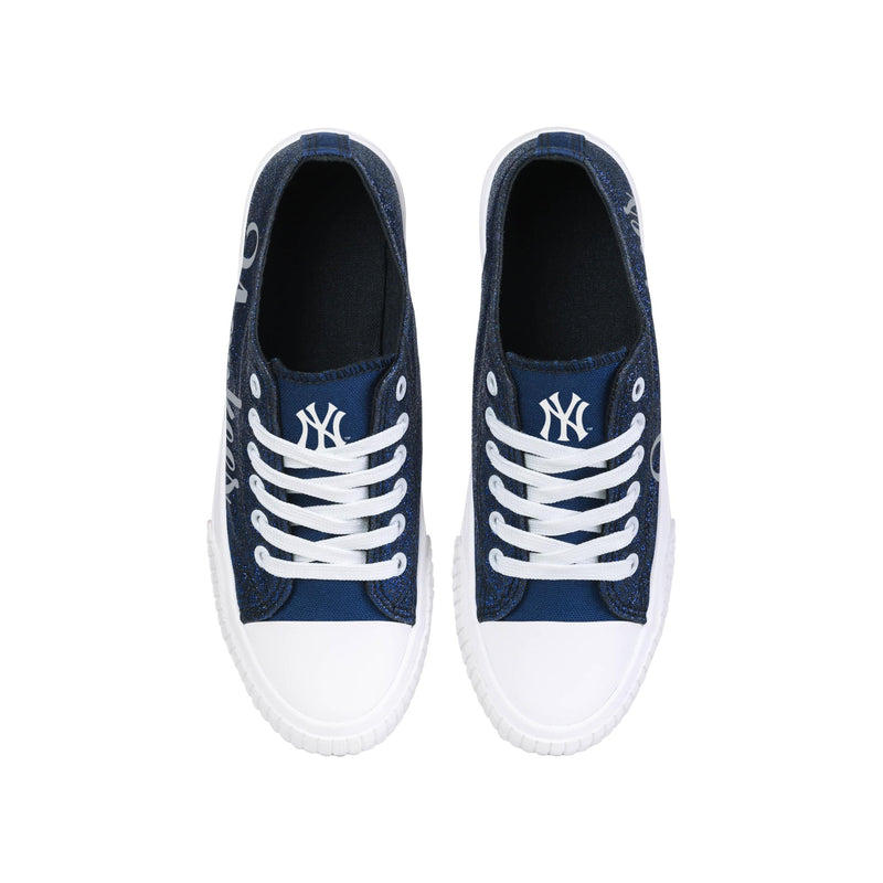 New York Yankees MLB Men And Women Color Glitter Canvas Shoes For Fans -  Banantees