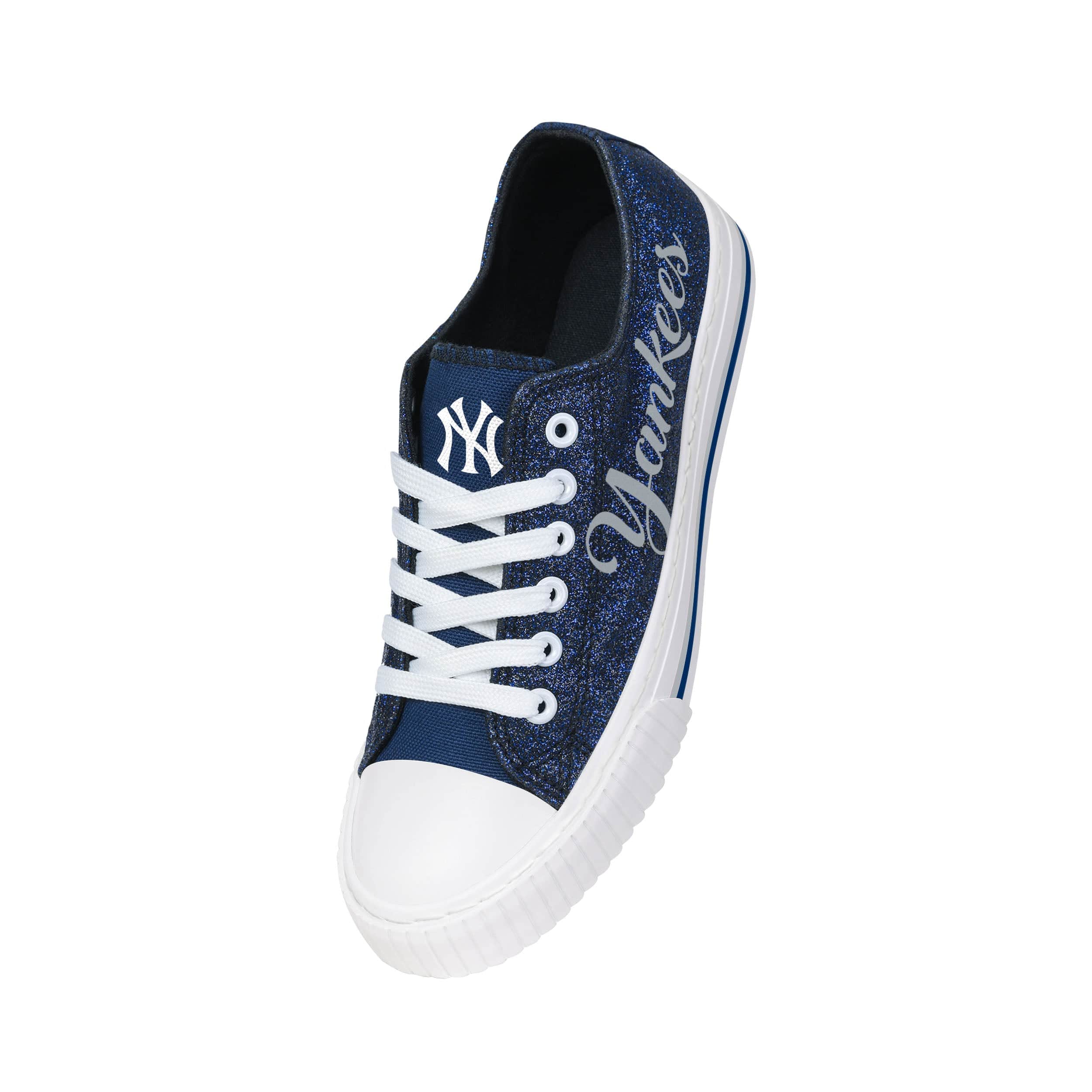 New York Yankees MLB Men And Women Color Glitter Canvas Shoes For Fans -  Banantees