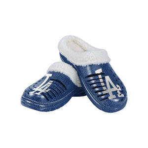 Los Angeles Dodgers MLB Womens Sherpa Lined Glitter Clog