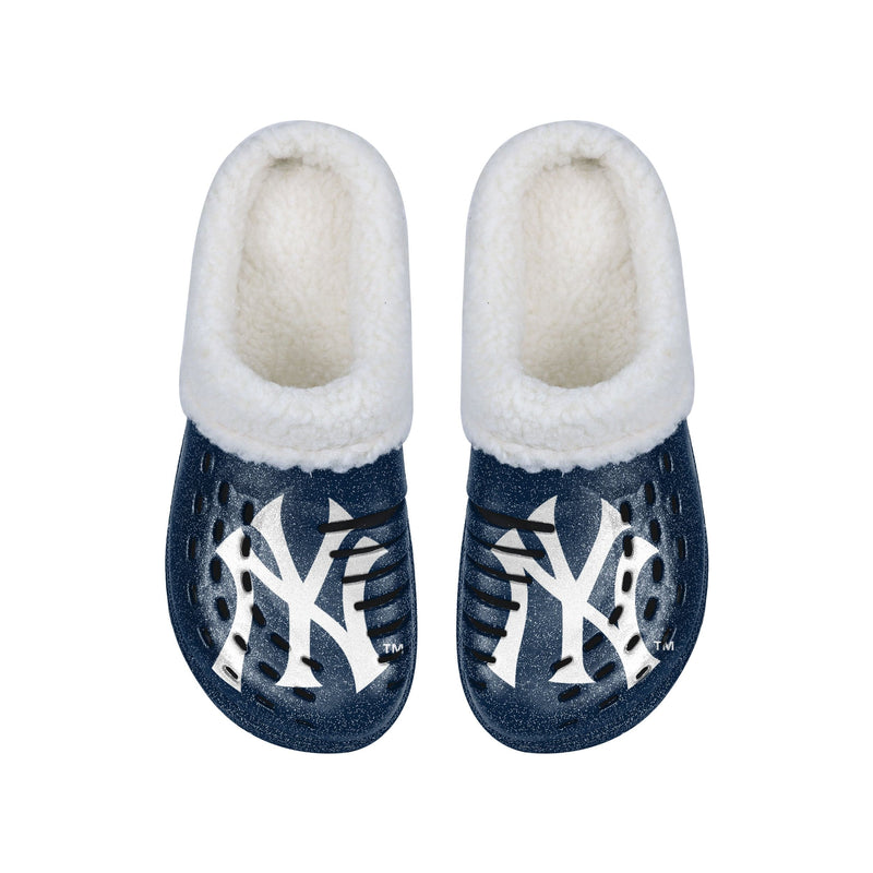 New York Yankees MLB Mens Sherpa Lined Buffalo Check Clog