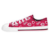 Cincinnati Reds MLB Womens Low Top Repeat Print Canvas Shoes