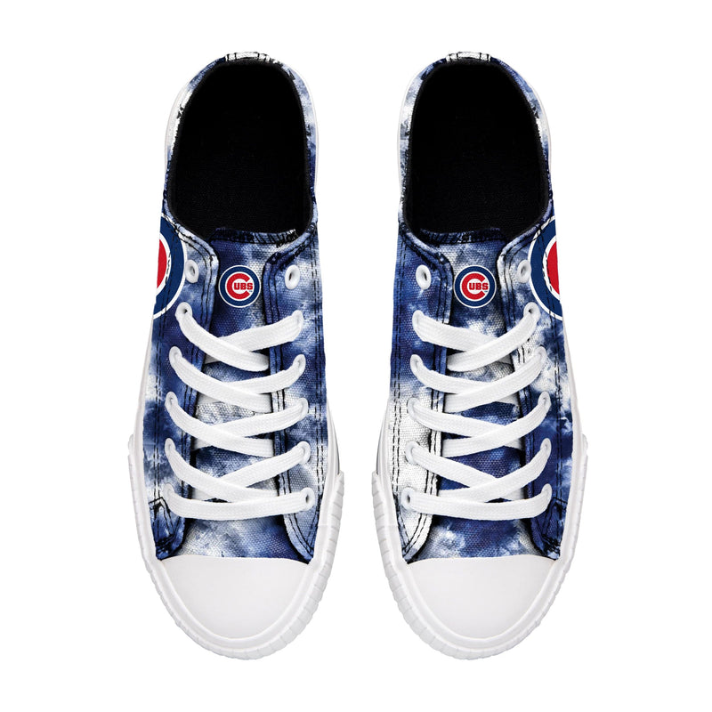 Chicago Cubs MLB Womens Low Top Tie-Dye Canvas Shoe