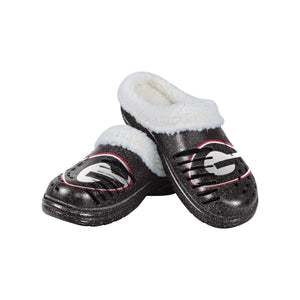 Georgia Bulldogs NCAA Womens Sherpa Lined Glitter Clog