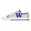 Washington Huskies NCAA Womens Glitter Low Top Canvas Shoes