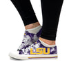 LSU Tigers NCAA Womens Low Top Tie-Dye Canvas Shoe