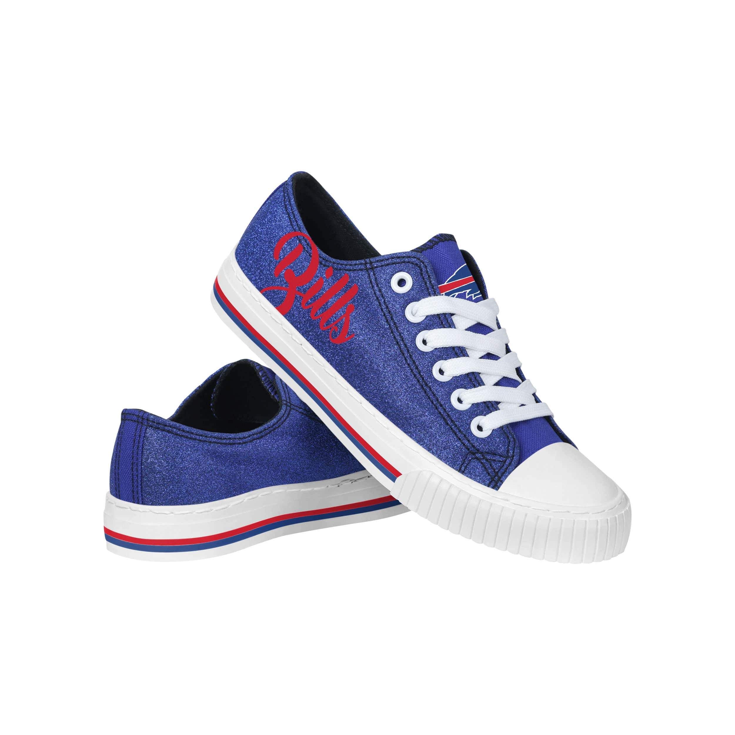 Women's Buffalo Bills Royal Blue With Glitter Clogs