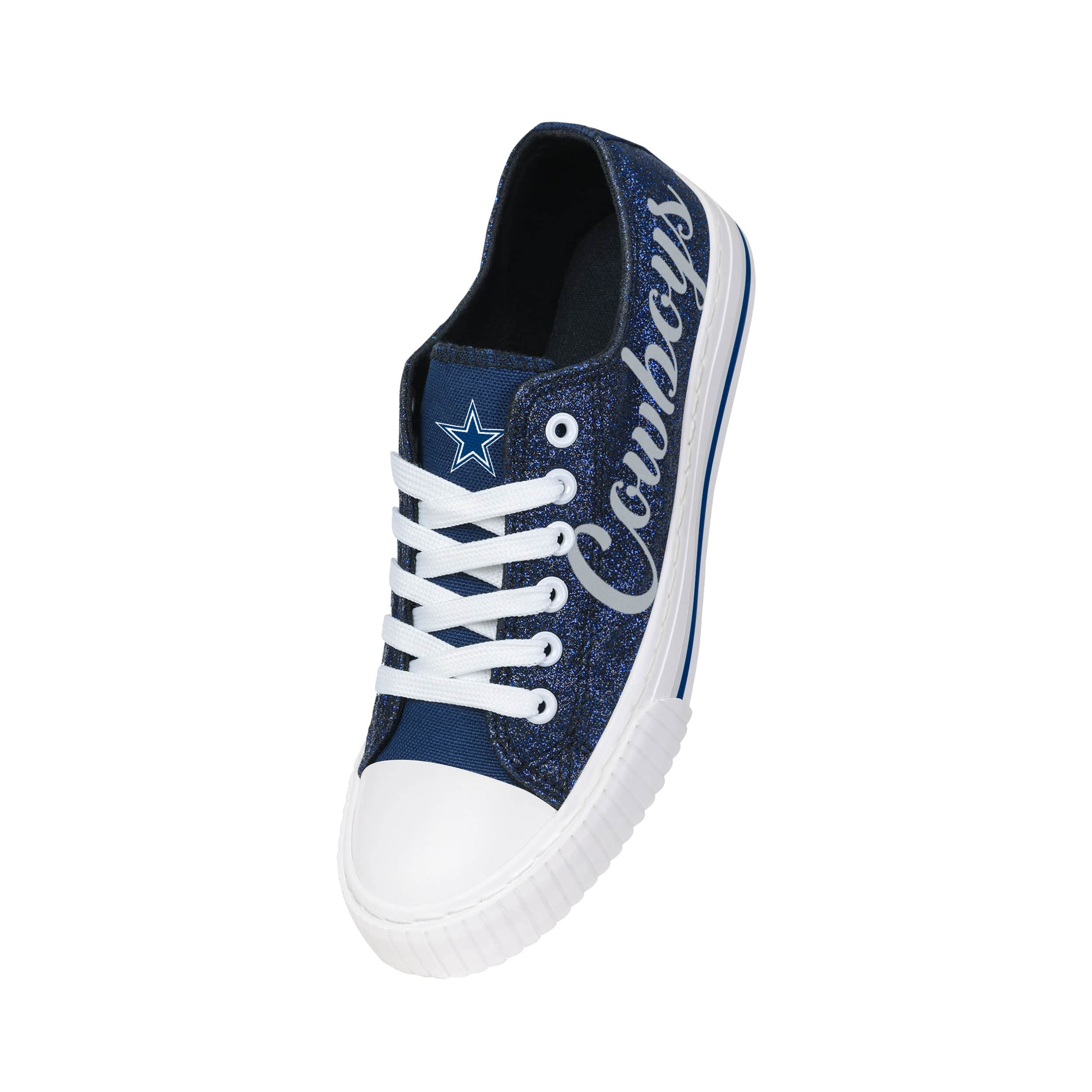 Dallas Cowboys NFL Womens Low Top Repeat Print Canvas Shoes