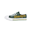 Green Bay Packers NFL Womens Color Glitter Low Top Canvas Shoes