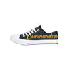 Washington Commanders NFL Womens Color Glitter Low Top Canvas Shoes