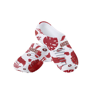 San Francisco 49ers NFL Womens Floral White Clog