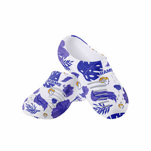 Los Angeles Rams NFL Womens Floral White Clog