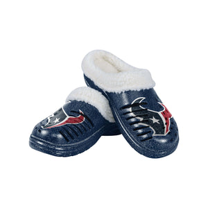 Houston Texans NFL Womens Sherpa Lined Glitter Clog