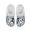 Miami Dolphins NFL Womens Sherpa Lined Glitter Clog